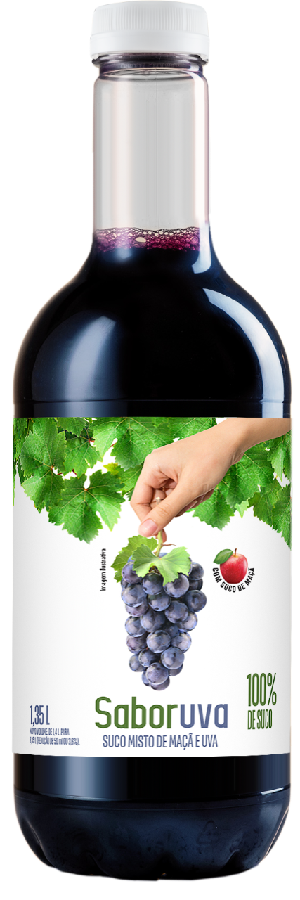 Suco de Uva Tinto Sabor Maçã e Uva 1,35l