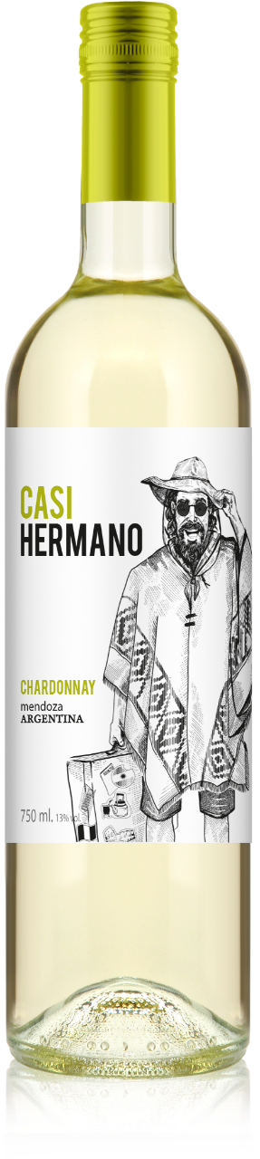 Vinho Branco Meio Seco Chardonnay Casi Hermano 750ml